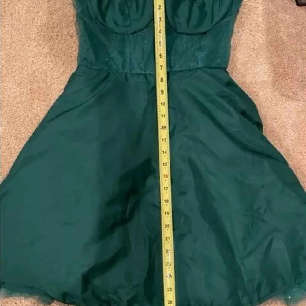 Stacees A-line Sweetheart Tulle Dress Dk Green Sz 6 (see measurement) Homecoming - Picture 13 of 15
